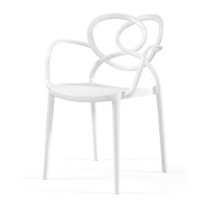 Sillón LOVE, apilable,  polipropileno blanco