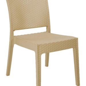 Silla LIDO, apilable, polipropileno capuccino