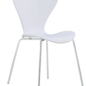 Silla ARNE NEW, cromada, polipropileno blanco