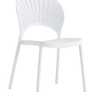 Silla ABANICO, apilable, polipropileno blanco