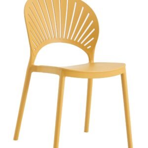 Silla ABANICO, apilable, polipropileno amarillo