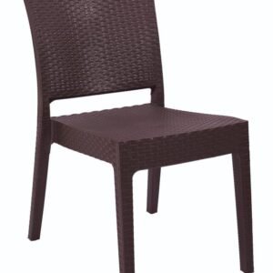 Silla LIDO, apilable, polipropileno marrón chocolate