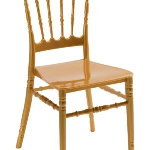 Silla WEDDING, apilable, polipropileno dorado
