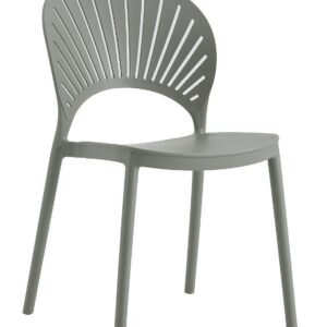Silla ABANICO, apilable, polipropileno gris