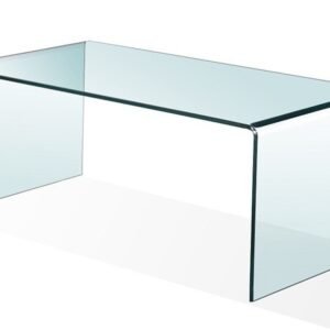 Mesa CHEVAL (SU), baja, cristal curvado, 100 x 48 cms