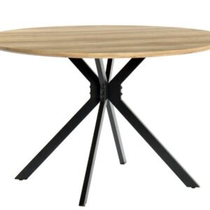 Mesa MINERVA NEW, metal, madera, 120 cms de diámetro