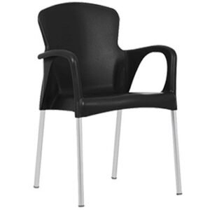 Sillón SENA, apilable, polipropileno negro*
