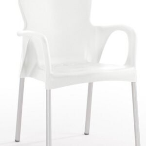 Sillón SENA, apilable, polipropileno blanco*
