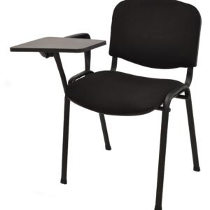 Silla NIZA NEW AM, brazo pala a derecha, chasis negro, tejido negro