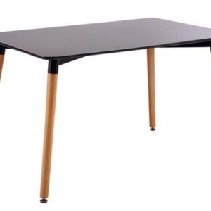 Mesa NURY, madera, tapa lacada negra, 120 x 80 cms