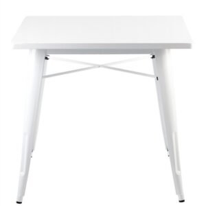 Mesa TOL, acero, blanca, 80x80 cms