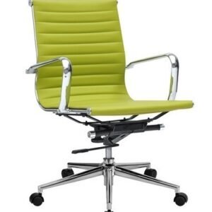 Sillón de oficina NICK, giratorio, gas, basculante, similpiel verde