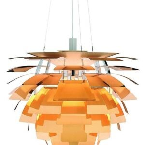 Lámpara ARTIC, aluminio, dorada, 48 cms. de diámetro