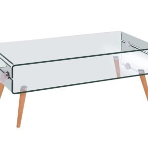Mesa HOLANDA, madera, cristal, 110x55 cms