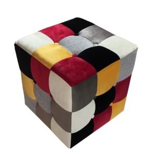 Puff MELANIA, tejido patchwork