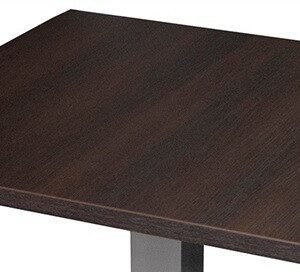 Tablero de mesa WOOD-80C, chapado haya, barnizado wengué, 80 x 80 cms*