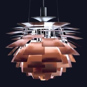 Lámpara ARTIC, aluminio, cobre, 60 cms. de diámetro