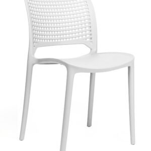 Silla POLINESIA, apilable, polipropileno blanco