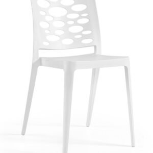 Silla VENECIA, apilable,  polipropileno blanco*