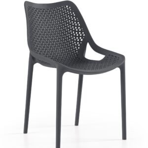 Silla BILL, apilable,  polipropileno antracita