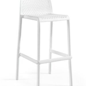 Taburete BILL, apilable, polipropileno blanco