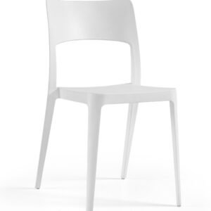 Silla VANESA, apilable,  polipropileno blanco*