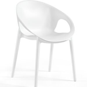 Silla COSMOS, apilable,  polipropileno blanco