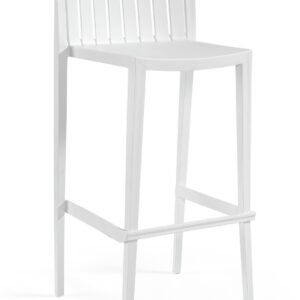 Taburete CHOPIN 99, apilable, polipropileno blanco
