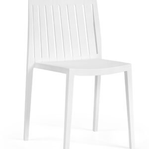 Silla CHOPIN, apilable,  polipropileno blanco