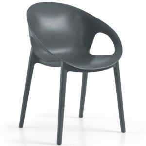 Silla COSMOS, apilable,  polipropileno antracita