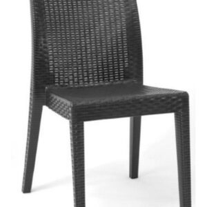 Silla GLADY, apilable, polipropileno antracita