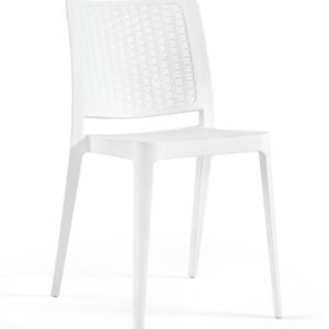 Silla JOHN, apilable,  polipropileno blanco*