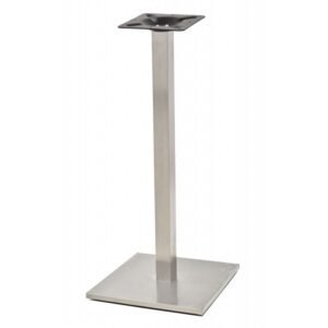 Base de mesa IPANEMA, alta, acero inoxidable, base de 45 x 45 cms, altura 110 cms