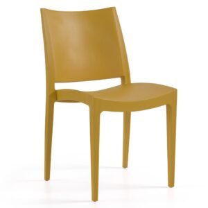 Silla BEYBE, apilable,  polipropileno mostaza