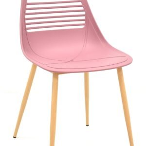 Silla UNCIBAY, metal, polipropileno rosa oscuro