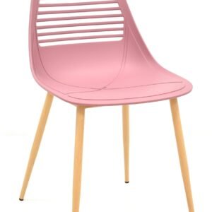 Silla UNCIBAY, metal, polipropileno rosa oscuro