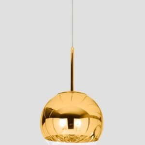Lámpara KARIM, colgante, cristal, dorado - transparente, 25 cms de diámetro