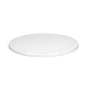 Tablero de mesa Werzalit-SM, BLANCO 01, 80 cms de diámetro*.