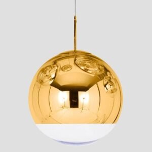 Lámpara KARIM, colgante, cristal, dorado - transparente, 40 cms de diámetro