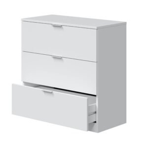 ​Cómoda LUMA 3 cajones (80x77x38 cm) - Blanco