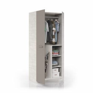 ​Armario ARES PLUS Juvenil 2 puertas (200x90x52 cm) - Blanco Alpes/Basalto