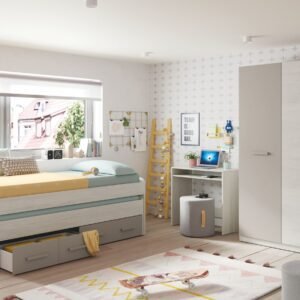 ARES PLUS Cama doble + 2 cajones con somier (colchones 190x90 - 180x90)
