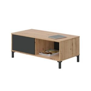 ​Mesa de Centro Auxiliar URBAN PLUS (40x100x50 cm) - Roble Nodi/Gris Antracita