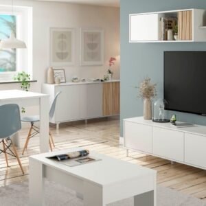 ​Mueble de TV TEMPUS - Blanco Artik/Natur