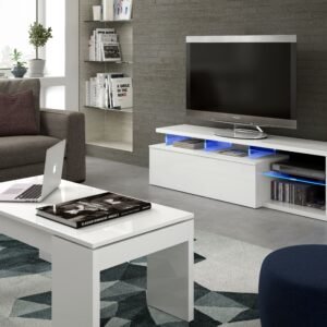 ​Mueble TV LED-TECH - Blanco Brillo