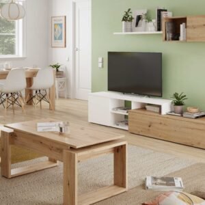 Mueble Salón TV NEXO PLUS - Roble Nodi/Blanco Artik