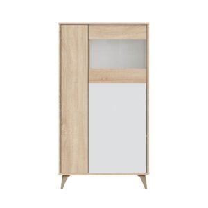 ​Vitrina RELAX PLUS 3 Puertas - Roble Canadian/Blanco Artik