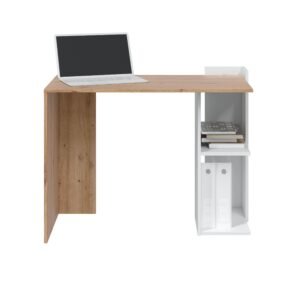 ​Mesa Escritorio KENIA - Reversible - Roble Nodi/Blanco Artik