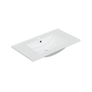 ​Lavabo 80x45 Cerámica (18x81,5x46 cm) – Blanco
