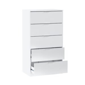 ​HAYA Cómoda 5 Cajones - Blanco Artik (110x60x40 cm)